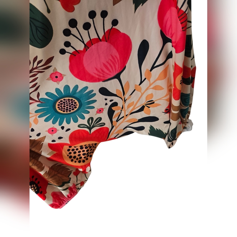 Floral Sleeveless Jumpsuit Size Large - Picture 3 of 6